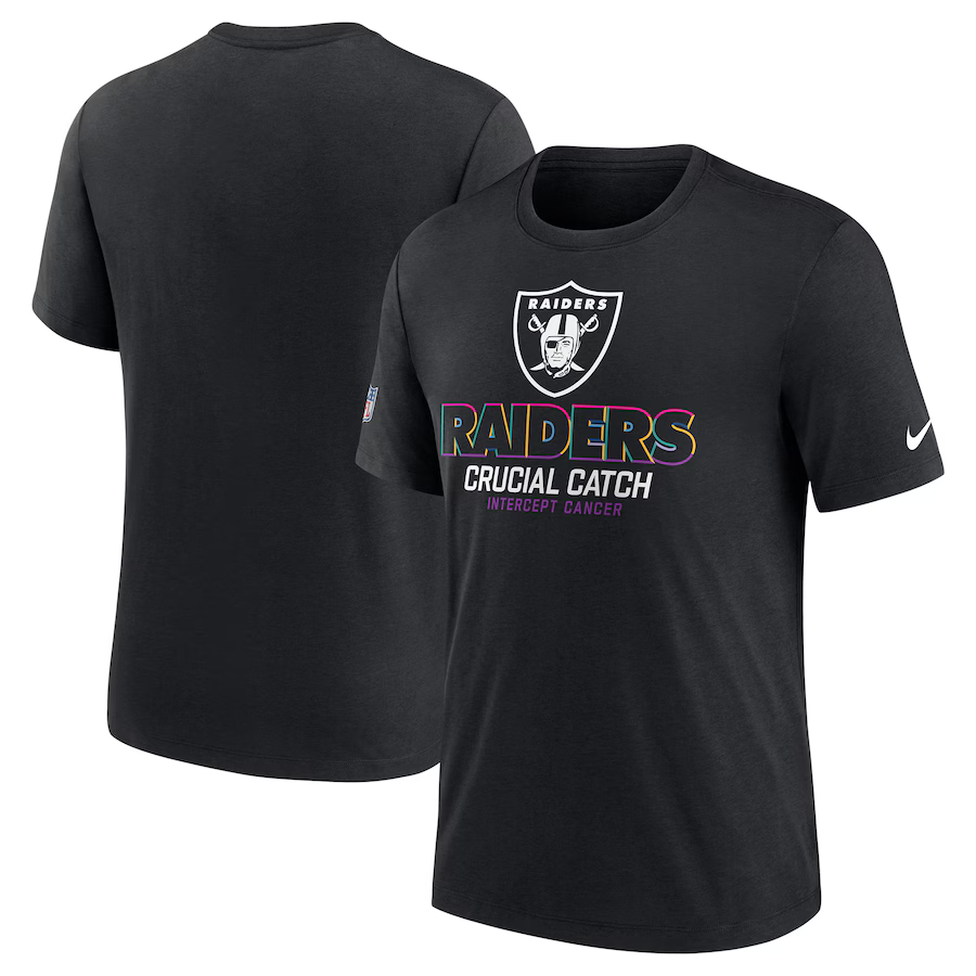 Men Oakland Raiders 2024 Nike NFL black T shirts->nfl t-shirts->Sports Accessory